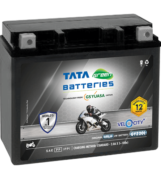 2Wheeler GYZ20L Velocity Plus – Batteries -VRLA
